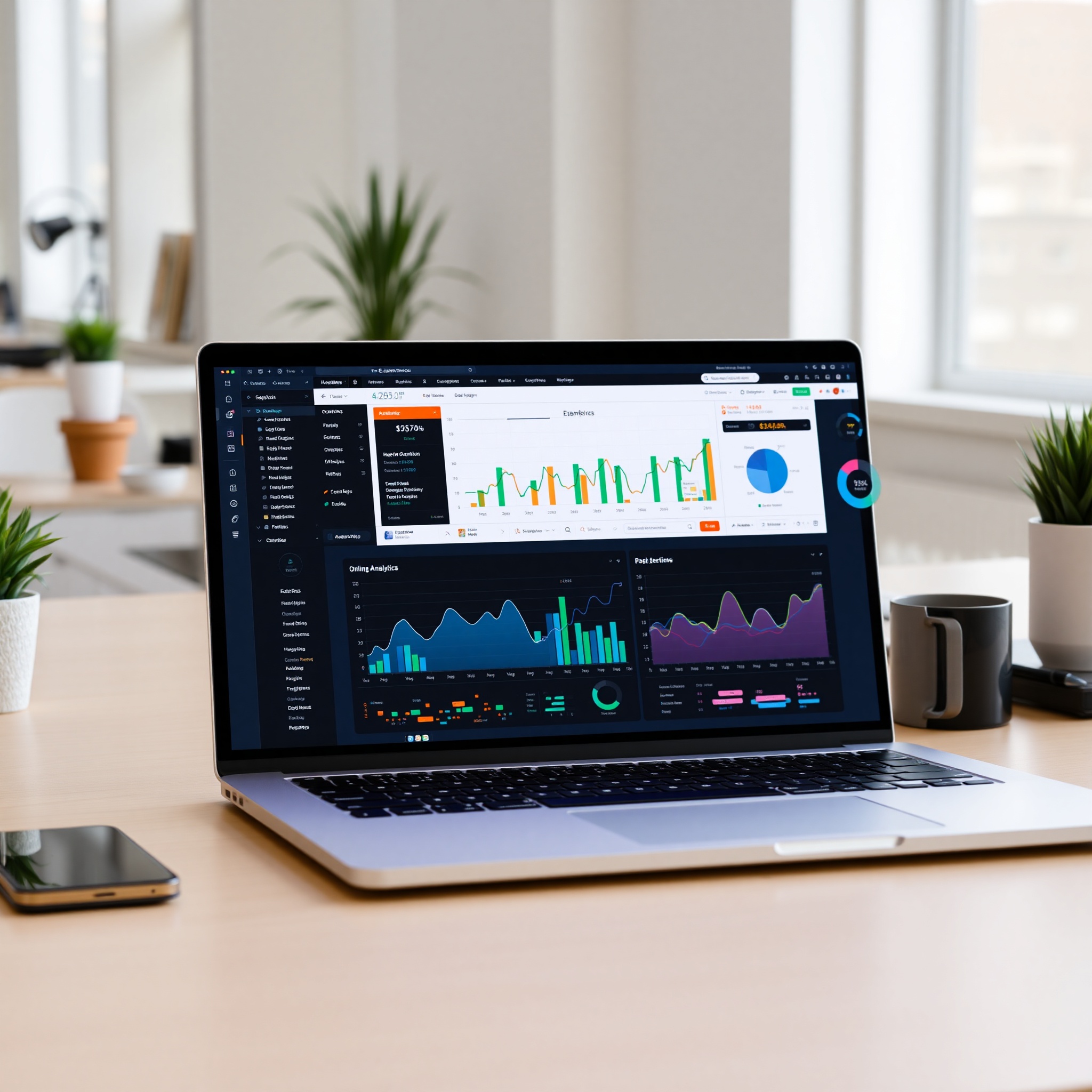 E-commerce dashboard with sales analytics and product management